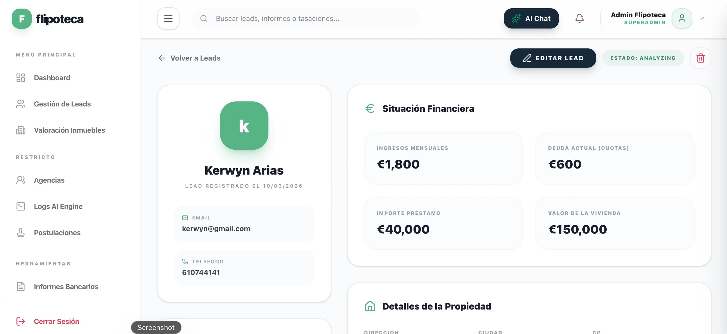 Vista de la aplicación Flipoteca 3